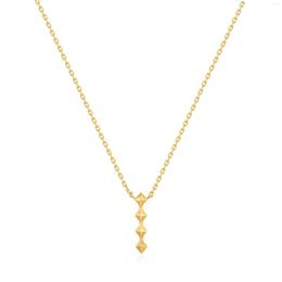 Pendant Necklaces MANI E PIEDI Gold Silver Spike Necklace For Women Real Plating Luxury Quality Jewelry On The Neck Accessories Gift