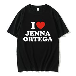 Mens TShirts I Love Jenna Ortega Tshirt Summer Mens Hip Hop Crewneck Short Sleeve Tees Men Women Fashion Casual Oversized Eu Size Tshirts 230323