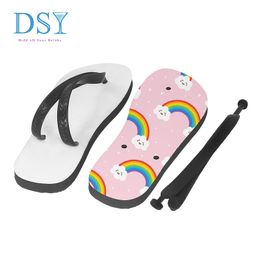 Wholesale! PVC shoes Sublimation blank flip-flops Heat transfer printing beach slippers casual slippers