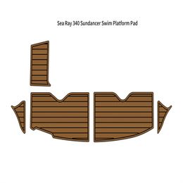 Sea Ray 340 Sundancer Swim Platform Pad Boat EVA Foam Faux Teak Deck Floor Mat Self Backing Ahesive SeaDek Gatorstep Style Floor