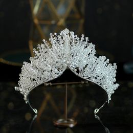 Wedding Hair Jewellery beaded crown headdress bridal wedding dress with baroque atmosphere banquet birthday crown wholesale 230323