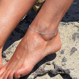 Anklets Infinity For Women Stainless Steel Foot Accessories Summer Beach Barefoot Sandals Bracelet Ankle Leg FemaleAnklets Kirk22