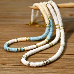 Choker Summer Surfer Necklaces For Women MOP Natural Shell Handmade Beaded