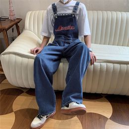 Mens Jeans Loose Printed Letters Jeans Blue Overalls Mens Oversize Casual Hiphop Straight Wideleg Pants Four Seasons Work Denim Trousers 230323