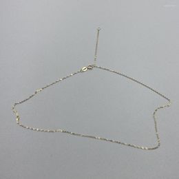 Chains Sinya Au585 Chain Biggest Promotion Fine Jewelry Women Findings Accessories 14k Gold Necklace Clavicle Shine O