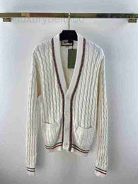 Women's Sweaters Designer Milan Runway Autumn V Neck Long Sleeve High End Jacquard Cardigan Coats 0802-09 Y801