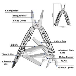 Multi Tool Plier Other Hand Tools Wire Stripper Folding Plier Outdoor Camping Multitool Portable Folding Pocket Pliers