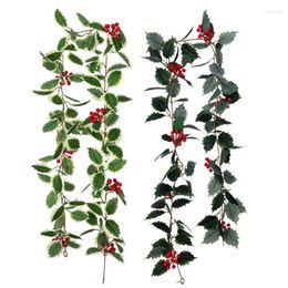 Decorative Flowers Christmas Berry Garland Decoration Tree Hanging Wedding Home Decor Navidad Party Supplies