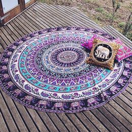 Table Cloth Mandala Tapestry Wall Hanging Blanket Summer Beach Wrapped Skirt Tablecloths