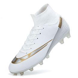 Dress Shoes Men Soccer Shoes Professional Turf Football Boots Male High Tops Kids Cleats Sports Shoe Kid Futsal Chaussure Football Sneakers 230323