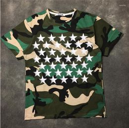 Men's T Shirts 19ss Novelty High Men Camouflage Butterfly Star T-Shirt Hip Hop Skateboard Street Cotton T-Shirts Tee Top #a77