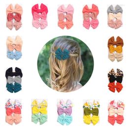 Hair Accessories 3Pcs/Set Girls Cloth Bow Clips Kids Princess Pins Hairstyle Baby Beautiful Hairband Children Barrettes