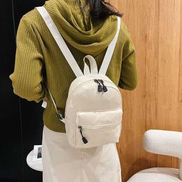 White Mini for Women Backpacks Bags 2024 Trend Teen Nylon Female Rucksack Bag Small School Girls Fashion Casual Backpack