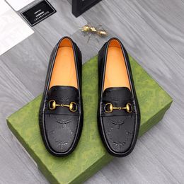 2023 Men Dress Shoes Genuine Leather Formal Brand Designer Loafers Casual Business Work Driving Shoes Party Wedding Flats Size 38-44