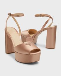 Milano Shoes Silk Ankle-strap Platform Sandals Perfect High Heel Fashion Sandals