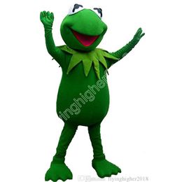 New Adult Kermit Frog Mascot Costume Customise Cartoon Anime theme character Adult Size Christmas Birthday Costumes