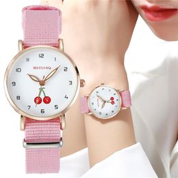 Wristwatches Watch Women Fashion Casual Nylon Strap Watches Simple Ladies' Small Dial Quartz Clock Dress Reloj MujerWristwatches