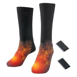 Sports Socks Electric Heated Battery Powered Thermal Cotton Winter Cold Weather Foot Warmer For Hiking Hunting Ice FishingSports SportsSport