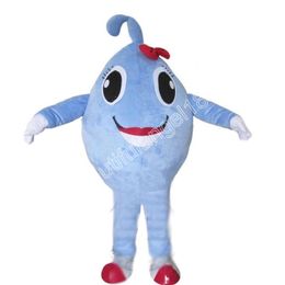 Super Cute Blue Ball Mascot Costume Cartoon Character Outfit Suit Halloween Adults Size Birthday Party Outdoor Outfit Charitable