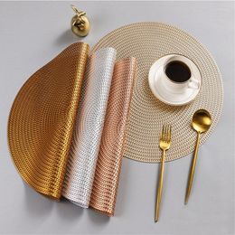 Table Mats 38cm Round PVC Placemat Kitchen Dinning Coffee Cup Anti-scalding Insulation Pads Restaurant El Home Decor