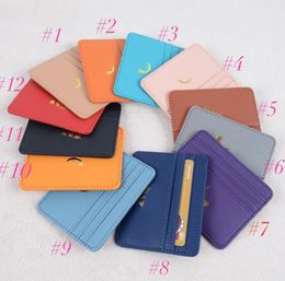 Wholesale Fashion Lu Credit Card Holders Women Mini Wallet High Quality Genuine Leather Men Designer Pure Colour Card Holder Wallets With Box