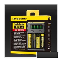 Chargers Authentic Nitecore I4 Universal Intellicharger Display Charger For 18650 18350 18500 14500 Lion Battery 100% Original Drop Dhfw7