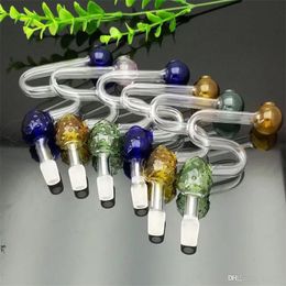 Hookahs Coloured strawberry glass curved pan Wholesale Glass bongs Oil Burner Water Pipes Rigs