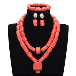 Necklace Earrings Set 4ujewelry Edo Bridal Nigerian Ladies Nature Coral Beads Jewellery Sets For Women 2023