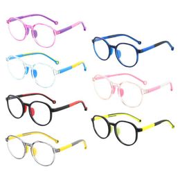 Sunglasses Kids Blue Light Blocking Glasses For Boys Girls Round Child Eyeglasses Frame Anti Eyestrain Computer Gaming GlassesSunglasses