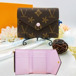 Brown flower rosalie victorine wallet luxury Women coin purse M41938 card holder keychain Man Designer purses Key pouch CardHolder small wallets travel Clutch Bags