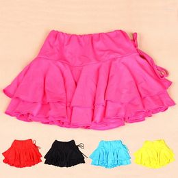 Stage Wear 95-165cm Girls Tutu Dancing Dress Kids Ballroom Salsa Dance Skirt Women Latin Rumba