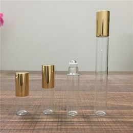 Perfume Bottle 2ml 3ml 5ml 10ml Glass Roll On Roller Bottle for Essential Oils Refillable Perfume Bottle Deodorant Containers With Gold Lid 230323
