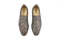 Dress Shoes Est Fashion Glitter Mens Handmade Slip-on Men Loafers Italian Style Wedding