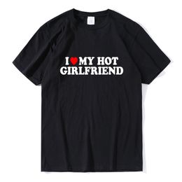 Mens TShirts Vintage Funny I Love My Girlfriend TShirt 100% Cotton Couple Graphic T Shirt Men Boyfriends Gifts Casual Sport Streetwear 230323