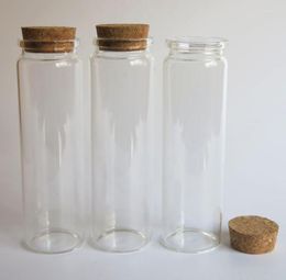 Storage Bottles 360 X 90ml Clear Glass Bottle With Wood Cork 3oz Stoppers Empty Corked Jar 90cc Container Soft