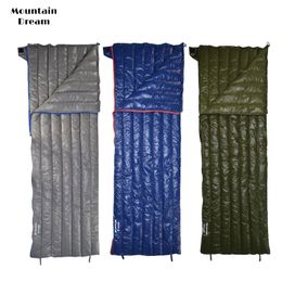 Sleeping Bags Mountaindream Outdoor camping hiking portable envelope 90% goose down 200*73 sleeping bag 3 seasons warm 230323