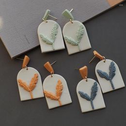 Stud Earrings Spring Handmade Multi Color Arch Feather Delicate Polymer Clay Collection Earring Dangle Sets Women Jewelry