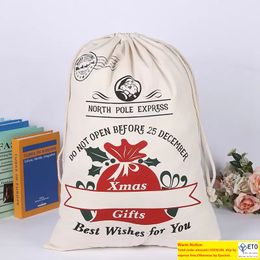 Newest 10 Styles Christmas Gift Bag Large Heavy High Quality Candy Drawstring Bags Stocking Decoration Santa Claus Sack