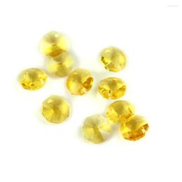 Chandelier Crystal Topaz 14mm 1 Hole/2 Holes Beads Glass Prism Pendant For Lighting Parts