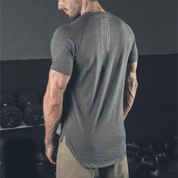 Men s Tracksuits Muscleguys Gym t shirt Men Fitness Workout Cotton T Shirt Bodybuilding Skinny Tee Summer Casual Sports Clothing 230322