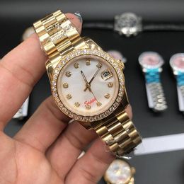 Orologio da donna a colori multipli 31MM Lady Watch Diamond Bezel Shell face Orologi da donna in acciaio inossidabile Prezzo più basso Regalo da polso meccanico automatico da donna