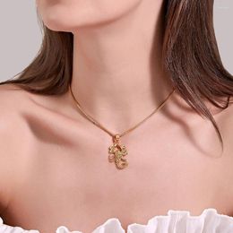 Chains Pendant Necklace 2023 Retro Hip Hop Gold Colour Scorpion Hollow Sweater Long Female Jewellery Collares