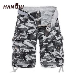 Mens Shorts Camouflage Loose Cargo Shorts Men Cool Summer Military Camo Short Pants Homme Cargo Shorts No belt 230323