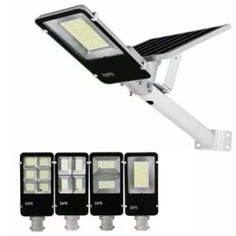 300W Solar Street Lights Outdoor Dusk to Dawn Solars Led Outdoors Light 6500K Daylight White Security Flood Lights for Yard Garden Streets Playgrouds usalight