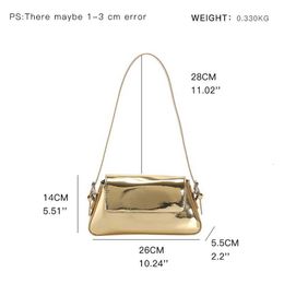 Luxury Design Silver Underarm Shoulder Bags Elegant Women Small Tote Bag Female Soft Leather Mabula Handbags Chic Phone Purses
