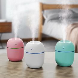 250ML Mini Air Humidifier USB Mute Essential Diffuser Portable Large Spray Car Mist Maker with LED Night Lamp Diffuser