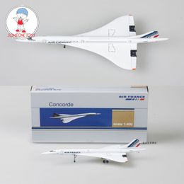 Aircraft Modle 1400 Concorde Air France Airplane Model 19762003 Airliner Alloy Diecast Air Plane Model Children birthday Gift Toys collection 230323