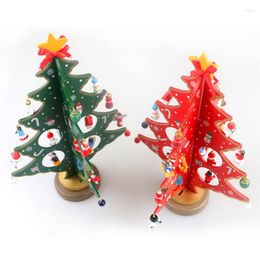 Christmas Decorations 1 Set Creative DIY Wooden Tree Table Desk Decoration Xmas Ornament For Party High Quality