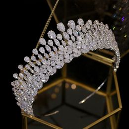 Wedding Hair Jewellery Bride Tiara Crystal Headdress Wedding Hair Accessories Full Zircon Crowns Headband Wedding Jewellery Crowns For Women 230323