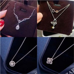 20 Styles Charm 925 Sterling Silver Chains Chocker Necklace AAAAA Diamond Wedding Pendants Necklace For Women Bridal Party Jewellery